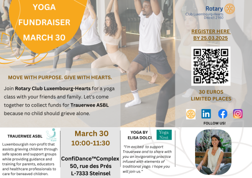 🌿 Yoga for a Cause – Move with Purpose. Give with Hearts! 🌿
Sunday, March 30, 10:00a -11:30p